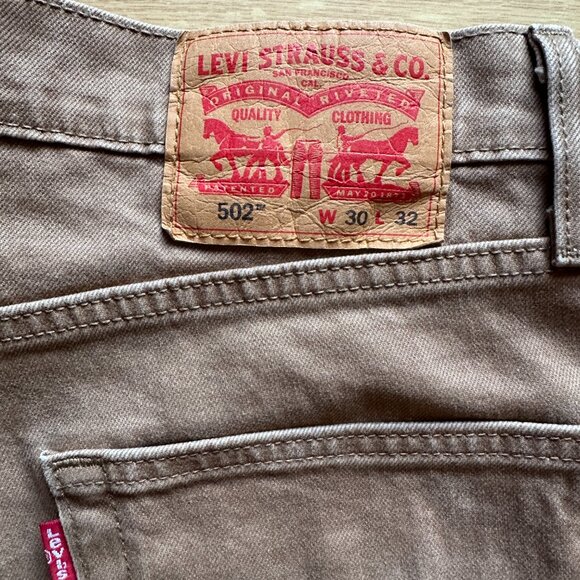 Levi's 502™ Taper Fit Men's Jeans - Otter Tan- 30x32 (2) - Picture 3 of 10